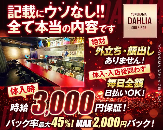 GirlsBar Dahlia(ガールズバーダリア) 横浜駅コンカフェ求人・バイト TOP画像