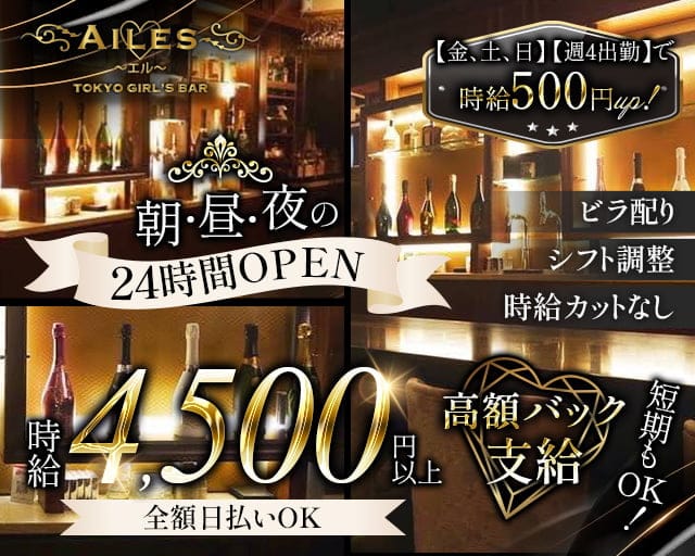 【朝・昼・夜】Girls Bar AILES（ガールズバー エル） 錦糸町コンカフェ求人・バイト TOP画像