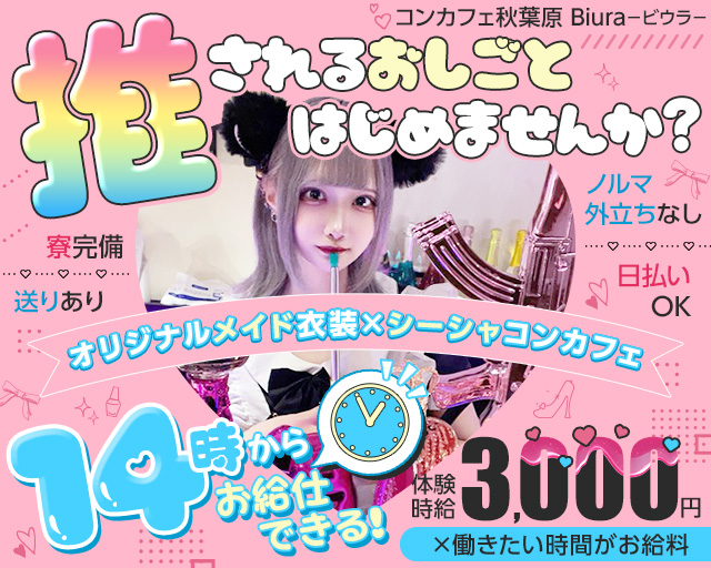 【昼ｘ夕ｘ夜】コンセプトカフェBiura～ビウラ～ 秋葉原コンカフェ求人・バイト TOP画像