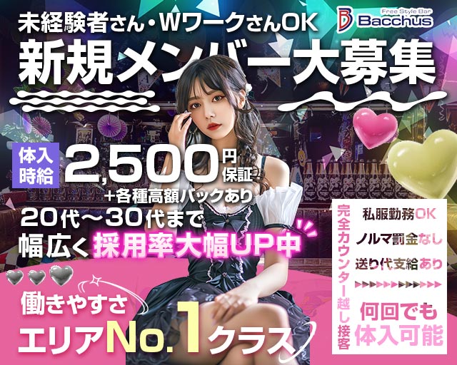【茅ヶ崎】ガールズバーBacchus （バッカス） 藤沢駅コンカフェ求人・バイト TOP画像