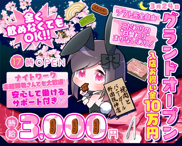 【野田阪神】焼肉とバニーガール 野田阪神店