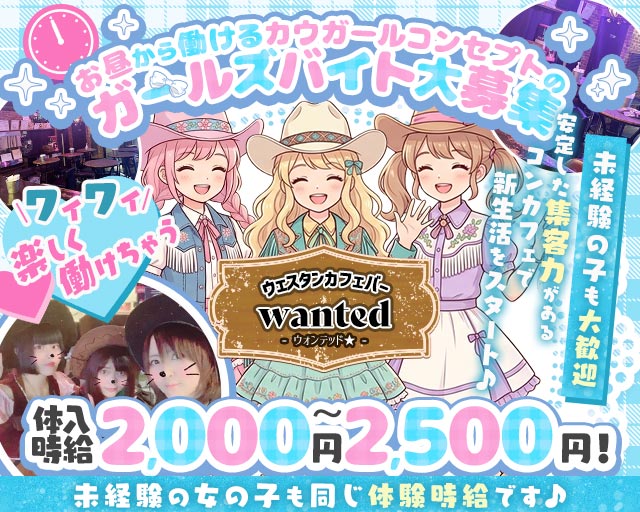 【昼・夕・夜】カフェバー wanted（ウォンテッド） 秋葉原コンカフェ求人・バイト TOP画像