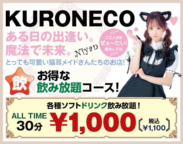 黒猫メイド魔法カフェ MEGAドン・キホーテ札幌狸小路店 狸小路コンカフェ求人・バイト TOP画像